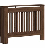VidaXL Radiatorafdekking Bruin Eiken 112 x 19 x 81,5 cm Bewerkt hout