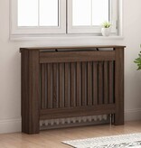VidaXL Radiatorafdekking Bruin Eiken 112 x 19 x 81,5 cm Bewerkt hout