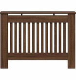 VidaXL Radiatorafdekking Bruin Eiken 112 x 19 x 81,5 cm Bewerkt hout