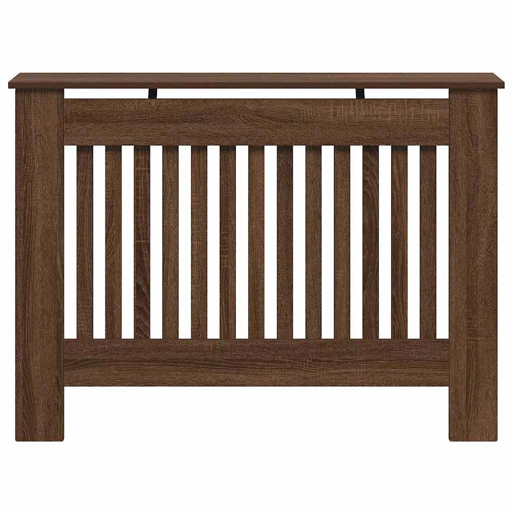 VidaXL Radiatorafdekking Bruin Eiken 112 x 19 x 81,5 cm Bewerkt hout