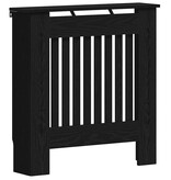 VidaXL Radiatorafdekking Zwart Eiken 78 x 19 x 81,5 cm Bewerkt hout