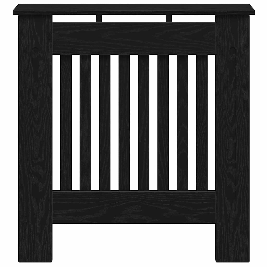 VidaXL Radiatorafdekking Zwart Eiken 78 x 19 x 81,5 cm Bewerkt hout
