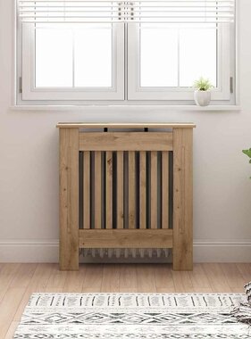 VidaXL Radiatorafdekking Artisan Eiken 78 x 19 x 81,5 cm Bewerkt hout
