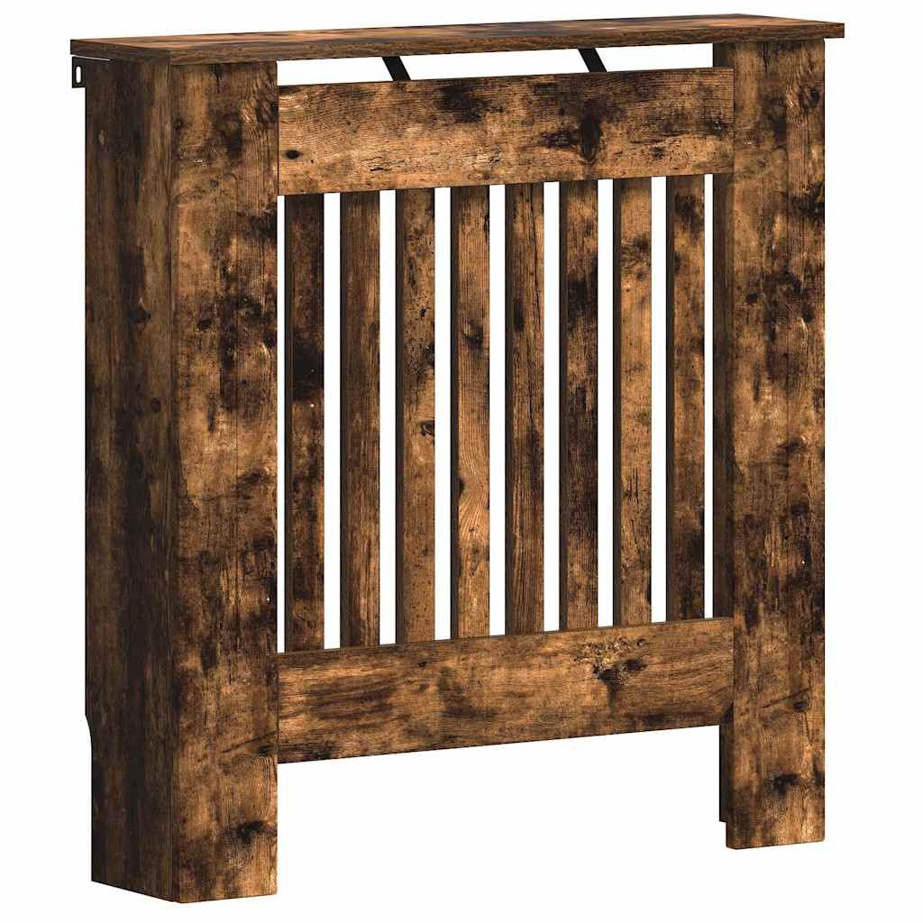 VidaXL Radiatorafdekking Gerookt eiken 78 x 19 x 81,5 cm Bewerkt hout