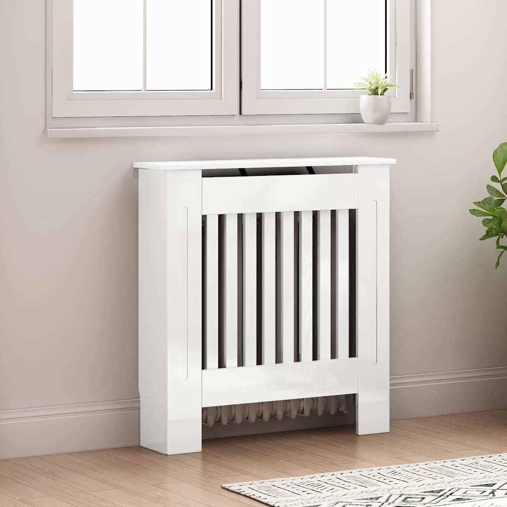 VidaXL Radiatorafdekking Hoogglans wit 78 x 19 x 81,5 cm Bewerkt hout