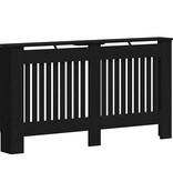 VidaXL Radiatorafdekking Zwart Eiken 152 x 19 x 81,5 cm Bewerkt hout