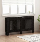 VidaXL Radiatorafdekking Zwart Eiken 152 x 19 x 81,5 cm Bewerkt hout