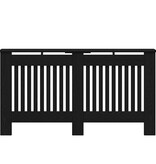 VidaXL Radiatorafdekking Zwart Eiken 152 x 19 x 81,5 cm Bewerkt hout