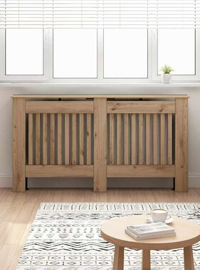 VidaXL Radiatorafdekking Artisan Eiken 152 x 19 x 81,5 cm Bewerkt hout