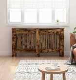 VidaXL Radiatorafdekking Gerookt eiken 152 x 19 x 81,5 cm Bewerkt hout
