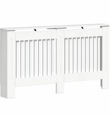 VidaXL Radiatorafdekking Hoogglans wit 152 x 19 x 81,5 cm Bewerkt hout