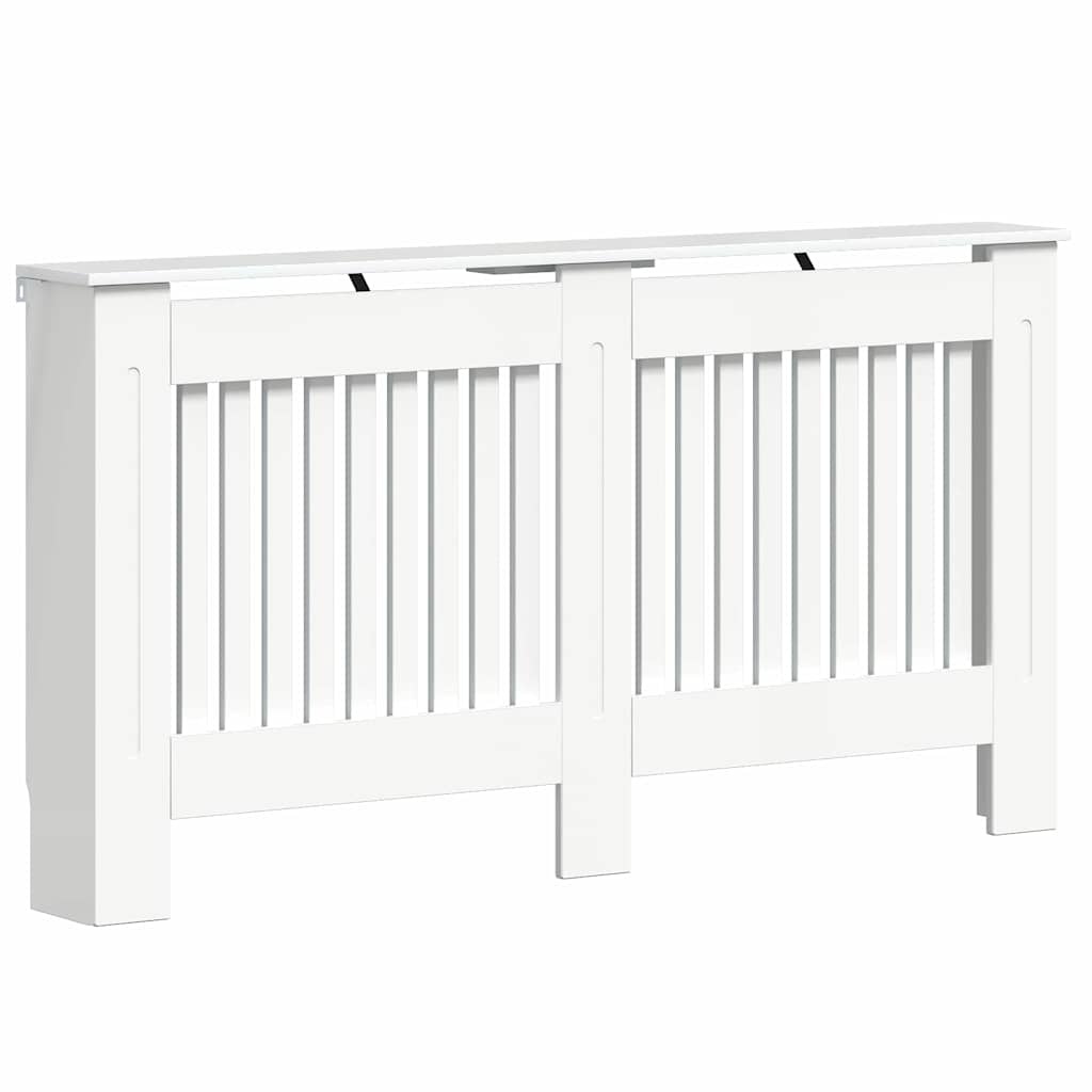 VidaXL Radiatorafdekking Hoogglans wit 152 x 19 x 81,5 cm Bewerkt hout