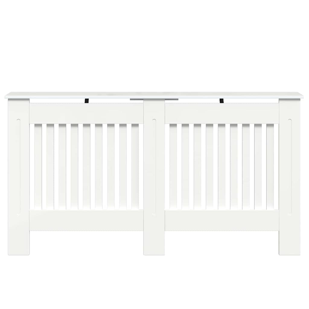 VidaXL Radiatorafdekking Hoogglans wit 152 x 19 x 81,5 cm Bewerkt hout