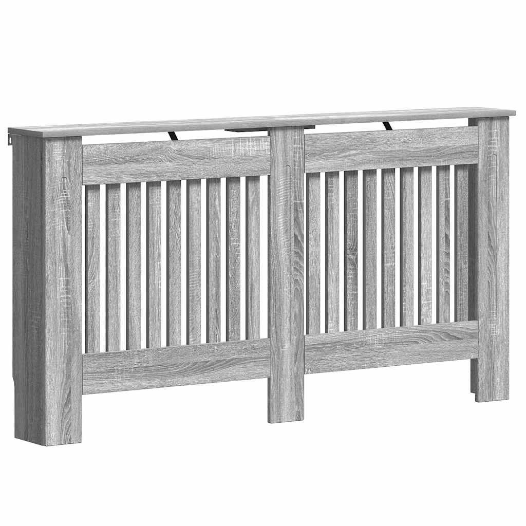 VidaXL Radiatorafdekking Grijs Sonoma 152 x 19 x 81,5 cm Bewerkt hout