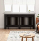 VidaXL Radiatorafdekking Zwart Eiken 172 x 19 x 81,5 cm Bewerkt hout