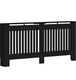 VidaXL Radiatorafdekking Zwart Eiken 172 x 19 x 81,5 cm Bewerkt hout