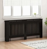 VidaXL Radiatorafdekking Zwart Eiken 172 x 19 x 81,5 cm Bewerkt hout