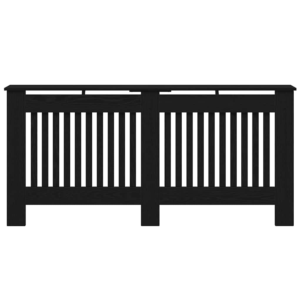VidaXL Radiatorafdekking Zwart Eiken 172 x 19 x 81,5 cm Bewerkt hout