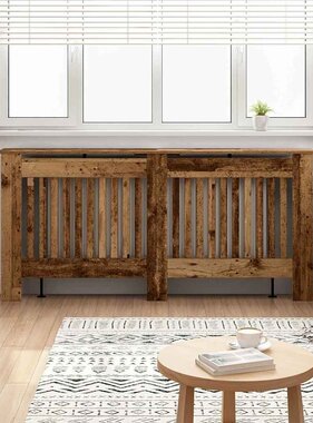 VidaXL Radiatorafdekking Oud Hout 172 x 19 x 81,5 cm Bewerkt hout