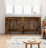 VidaXL Radiatorafdekking Gerookt eiken 172 x 19 x 81,5 cm Bewerkt hout