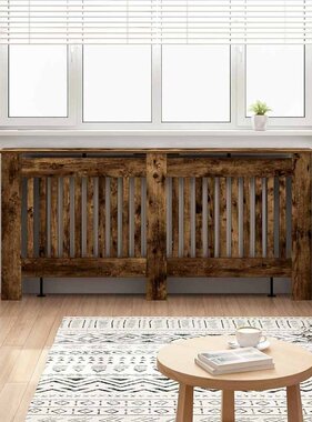 VidaXL Radiatorafdekking Gerookt eiken 172 x 19 x 81,5 cm Bewerkt hout
