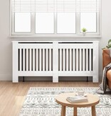 VidaXL Radiatorafdekking Hoogglans wit 172 x 19 x 81,5 cm Bewerkt hout