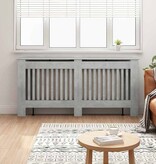 VidaXL Radiatorafdekking Beton Grijs 172 x 19 x 81,5 cm Bewerkt hout