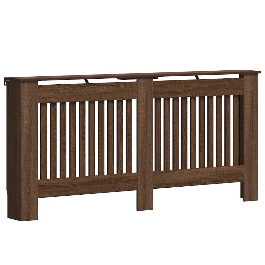 VidaXL Radiatorafdekking bruin eikenkleur 172x19x81,5cm Bewerkt hout