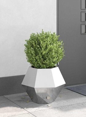 VidaXL Plantenbak Zilver 50 x 50 x 40 cm Roestvrij staal
