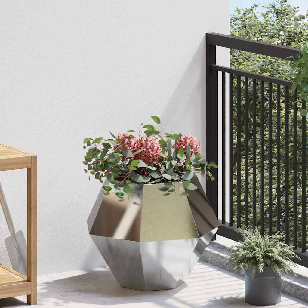 VidaXL Plantenbak Zilver 50 x 50 x 40 cm Roestvrij staal