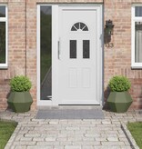 VidaXL Plantenbak 2 pcs Olijf Groen 50 x 50 x 40 cm Staal