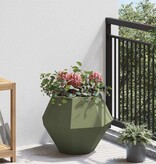 VidaXL Plantenbak 2 pcs Olijf Groen 50 x 50 x 40 cm Staal