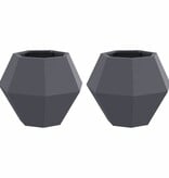 VidaXL Plantenbak 2 pcs Antraciet 50 x 50 x 40 cm Staal