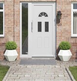 VidaXL Plantenbak 2 pcs Wit 50 x 50 x 40 cm Staal