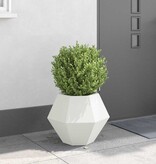 VidaXL Plantenbak Wit 50 x 50 x 40 cm Staal