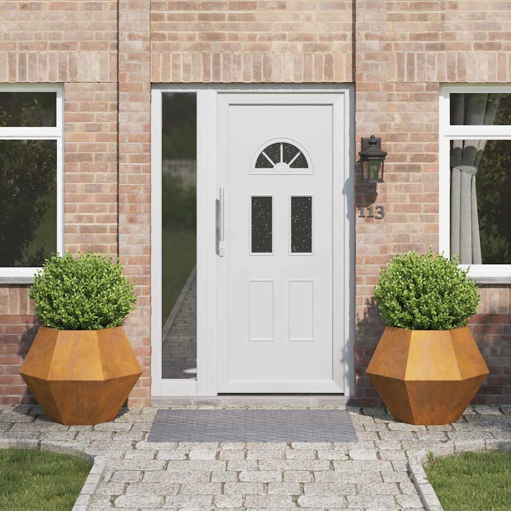 VidaXL Plantenbak 2 pcs Roestig 75 x 75 x 60 cm Cortenstaal