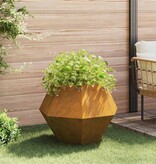 VidaXL Plantenbak 2 pcs Roestig 75 x 75 x 60 cm Cortenstaal