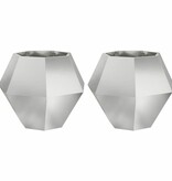 VidaXL Plantenbak 2 pcs Zilver 75 x 75 x 60 cm Gegalvaniseerd staal