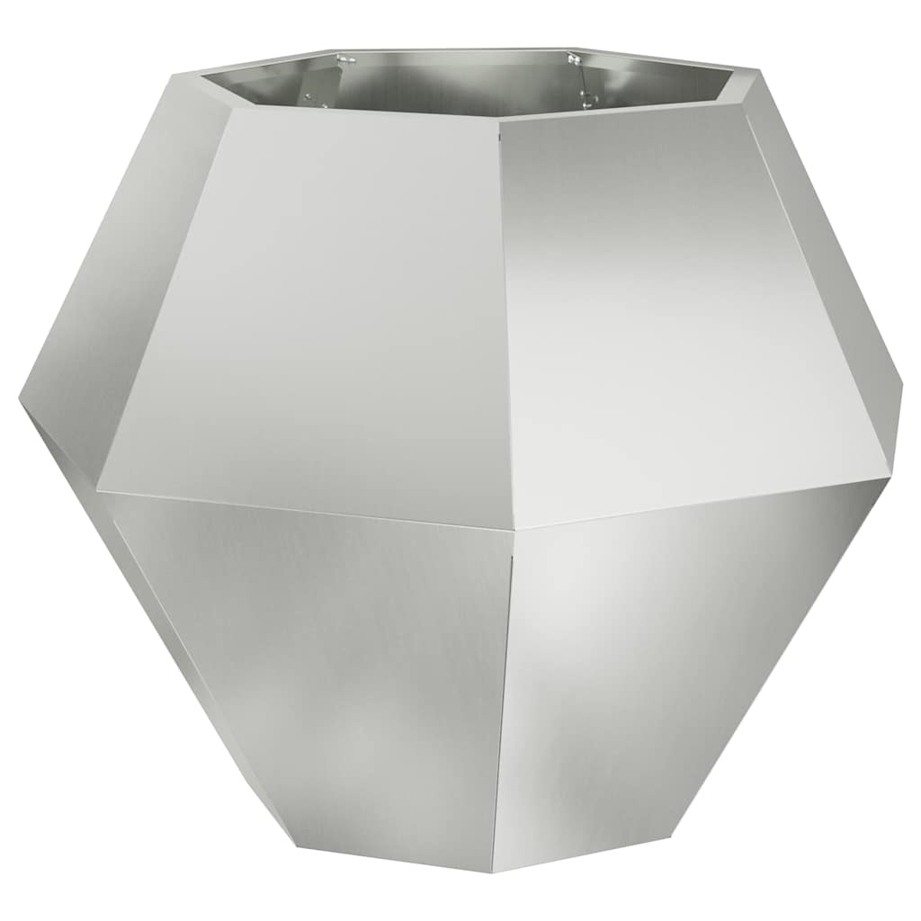VidaXL Plantenbak Zilver 75 x 75 x 60 cm Gegalvaniseerd staal