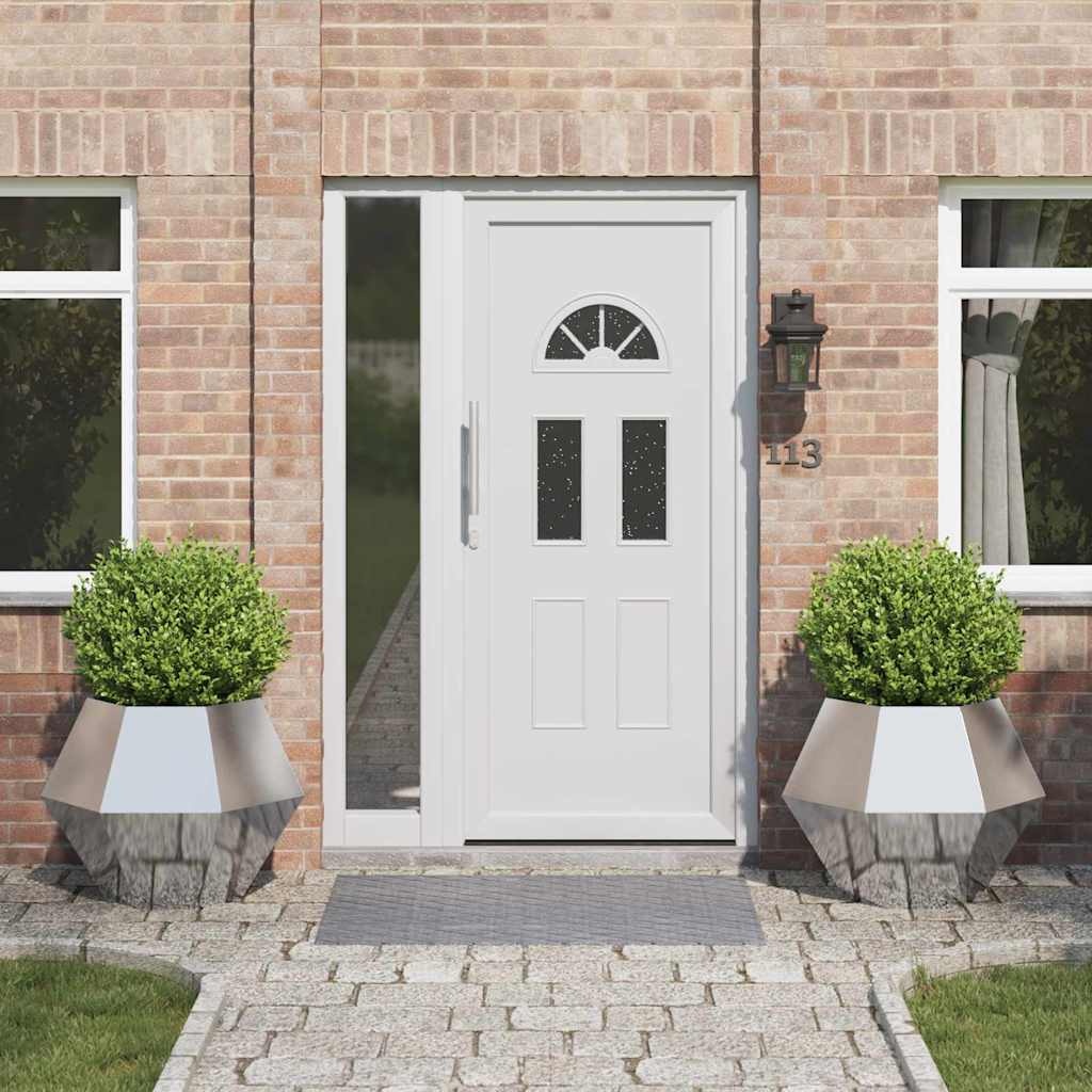 VidaXL Plantenbak 2 pcs Zilver 75 x 75 x 60 cm Roestvrij staal