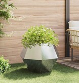 VidaXL Plantenbak 2 pcs Zilver 75 x 75 x 60 cm Roestvrij staal