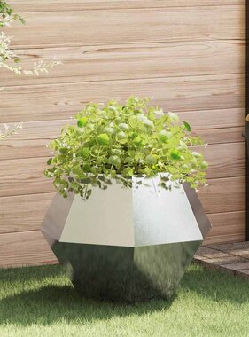 VidaXL Plantenbak Zilver 75 x 75 x 60 cm Roestvrij staal