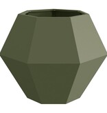 VidaXL Plantenbak Olijf Groen 75 x 75 x 60 cm Staal