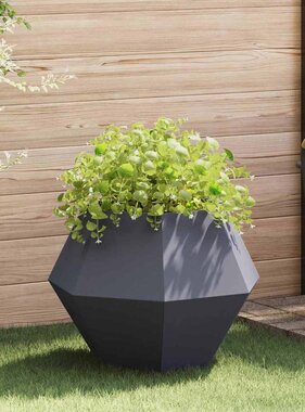 VidaXL Plantenbak Antraciet 75 x 75 x 60 cm Staal