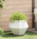 VidaXL Plantenbak Wit 75 x 75 x 60 cm Staal