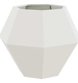 VidaXL Plantenbak Wit 75 x 75 x 60 cm Staal