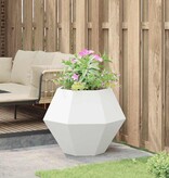 VidaXL Plantenbak Wit 75 x 75 x 60 cm Staal