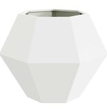 VidaXL Plantenbak Wit 75 x 75 x 60 cm Staal