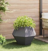 VidaXL Plantenbak 2 pcs Zwart 75 x 75 x 60 cm Staal