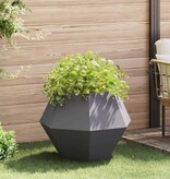 VidaXL Plantenbak Zwart 75 x 75 x 60 cm Staal